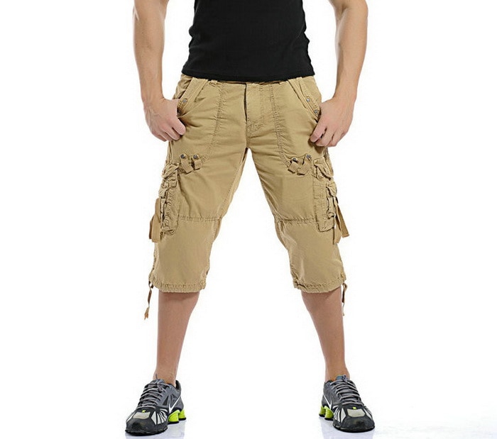 Men's Calf Length Casual Cargo Shorts