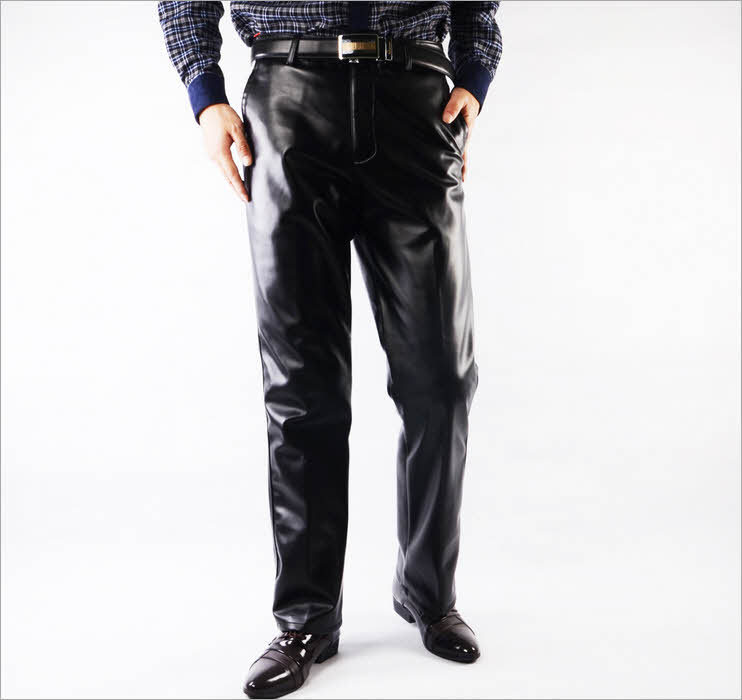 Men's Casual Leather Biker Pants