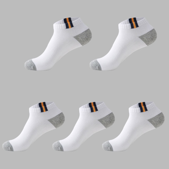 Men's Striped Detail Socks 5 Pairs Set