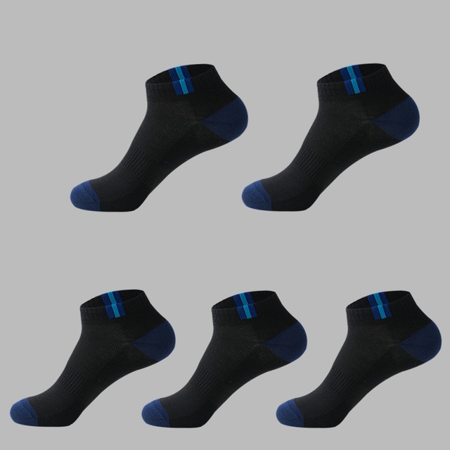 Men's Striped Detail Socks 5 Pairs Set