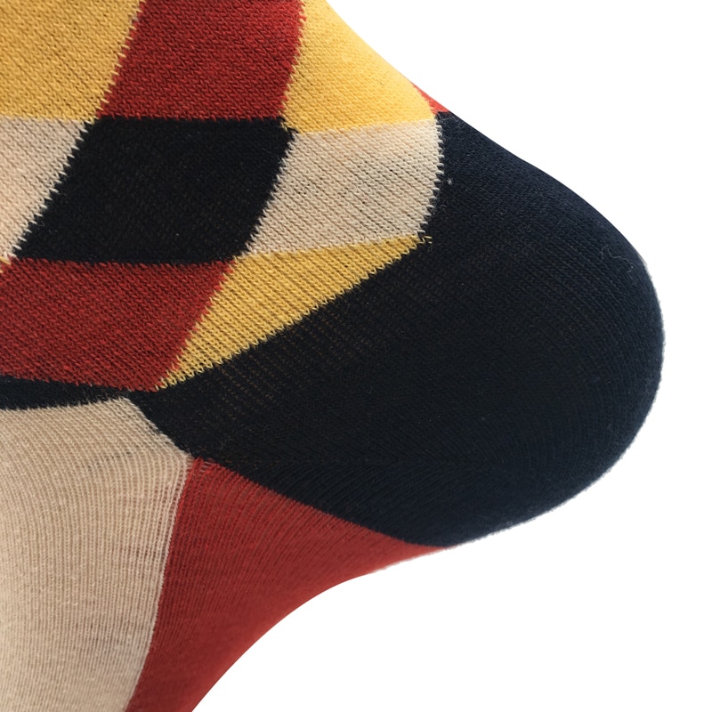 Men's British Woven Print Socks 5 Pairs Set