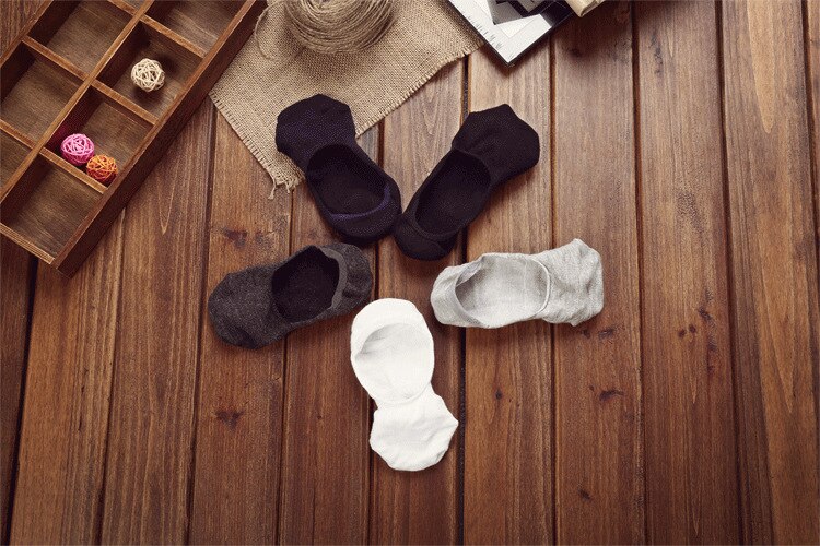 Men's Short Cotton Socks 5 Pairs Set