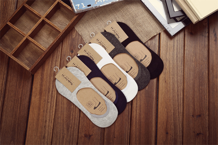 Men's Short Cotton Socks 5 Pairs Set