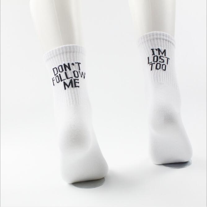 Unisex Black and White Socks