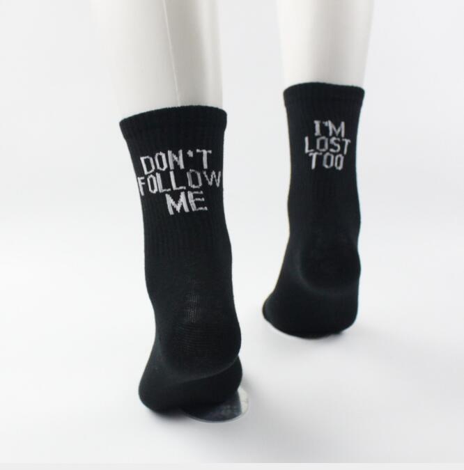Unisex Black and White Socks