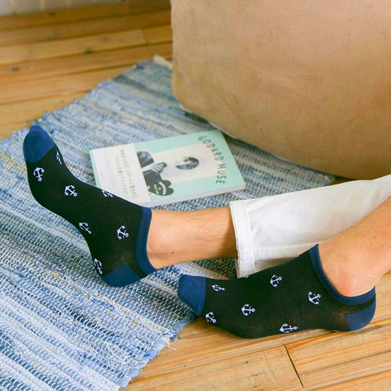 Men's Marine Theme Socks 5 Pairs Set