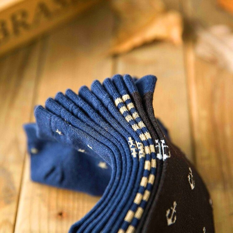 Men's Marine Theme Socks 5 Pairs Set