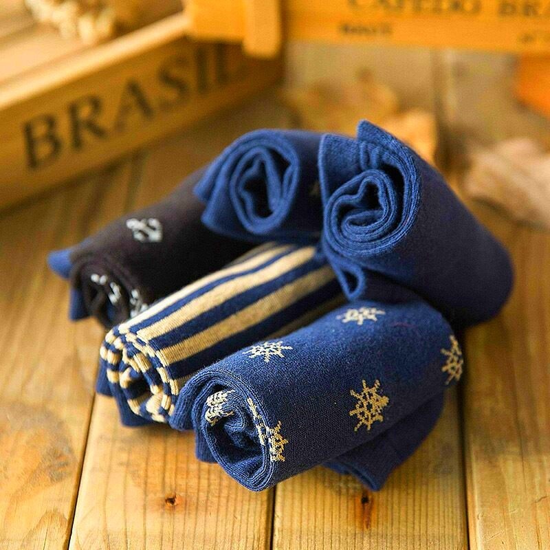 Men's Marine Theme Socks 5 Pairs Set