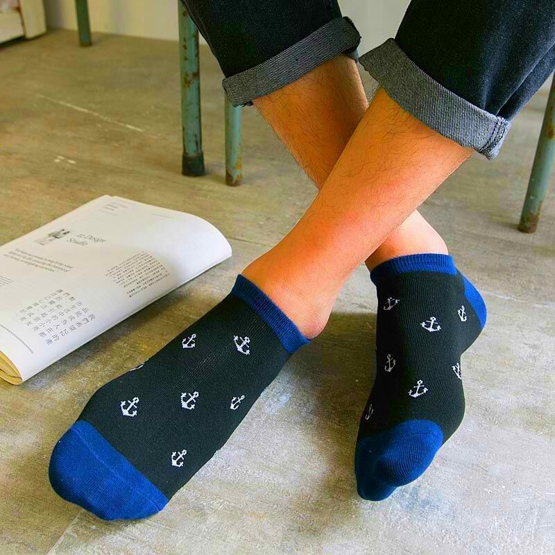 Men's Marine Theme Socks 5 Pairs Set