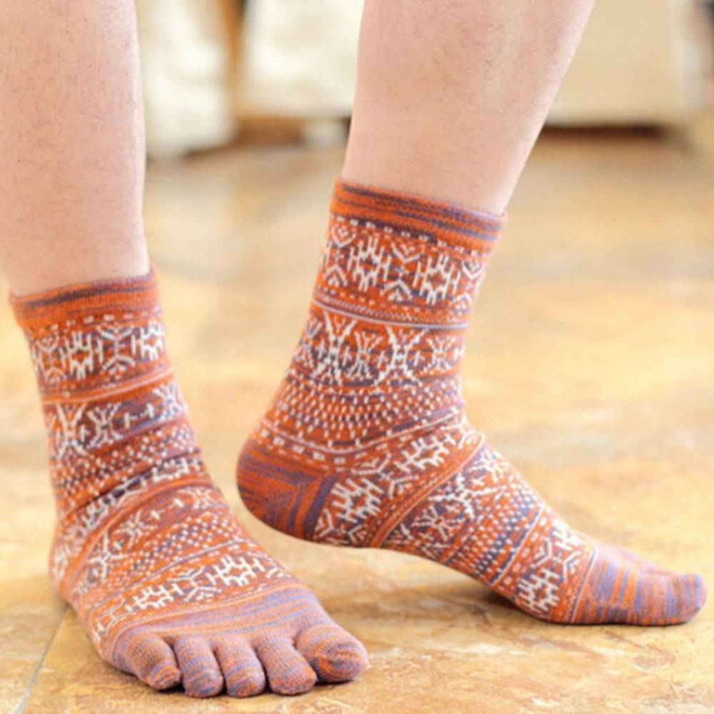 Men's Scandinavian Style Five Fingers Socks