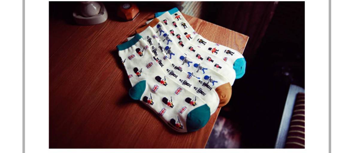 British Soldier Print Socks