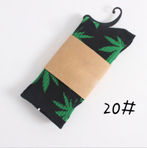 Weed Print Cotton Socks