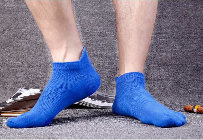 Colorful Short Cotton Five Fingers Socks