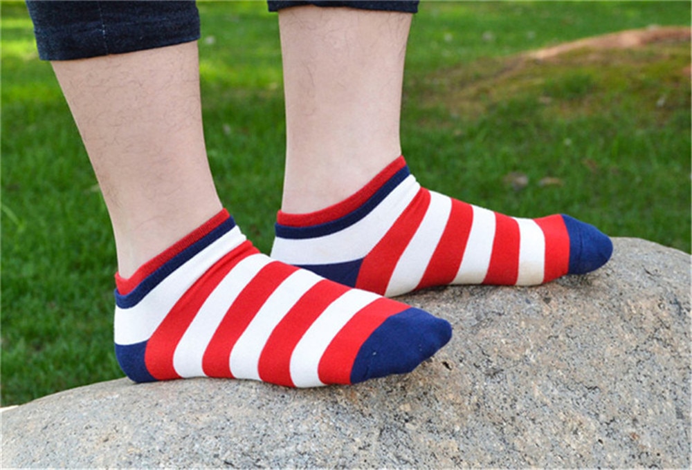 Men's Colorful Stripes Cotton Socks