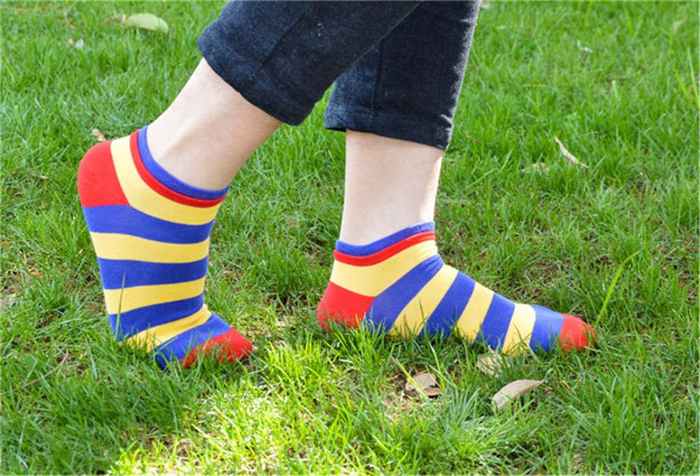 Men's Colorful Stripes Cotton Socks