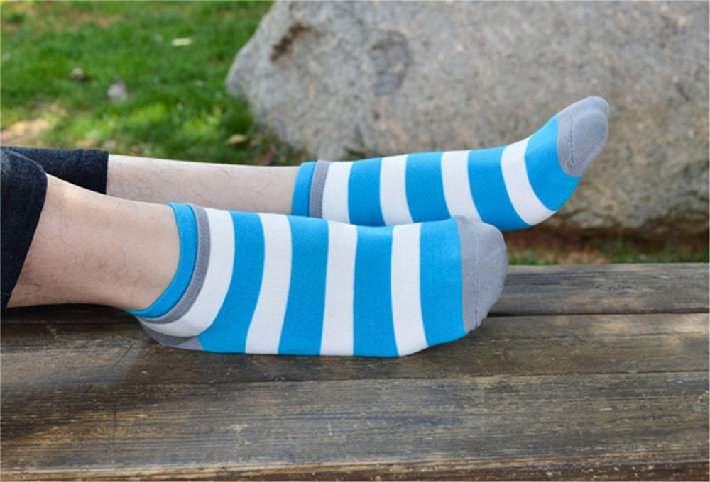 Men's Colorful Stripes Cotton Socks