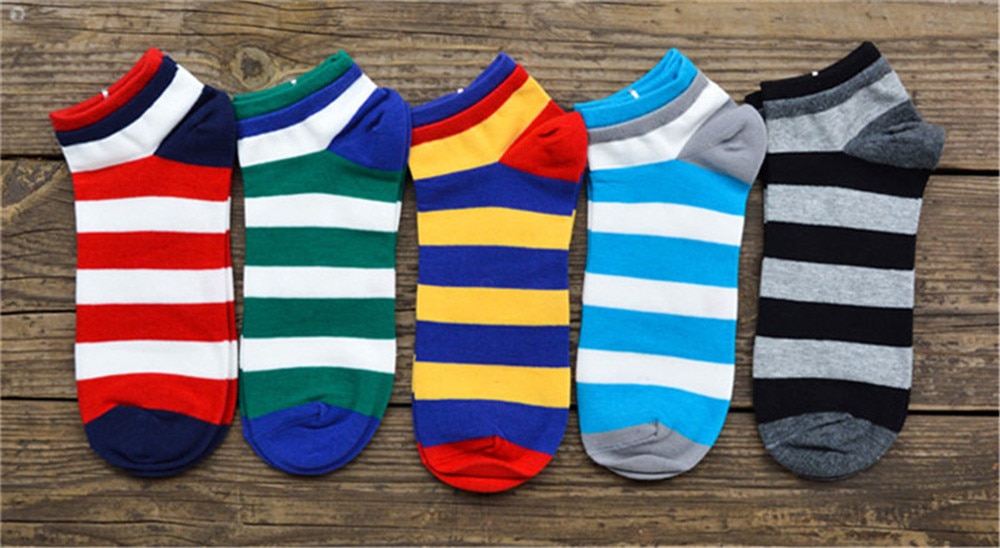 Men's Colorful Stripes Cotton Socks