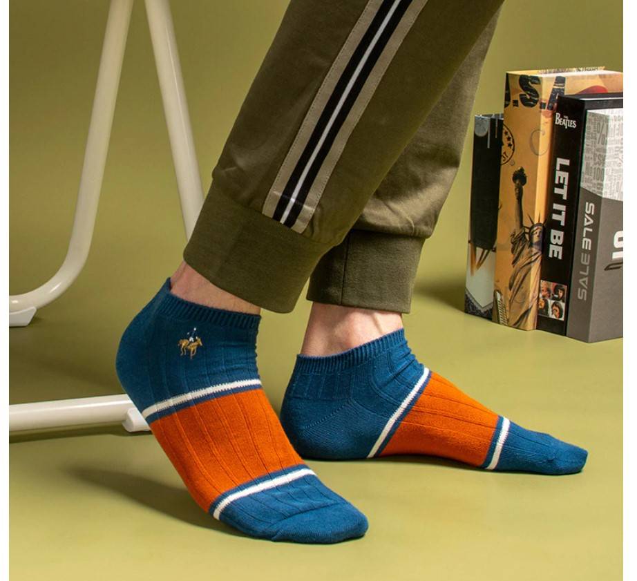 Men's Wide Stripe Bamboo Fiber Socks