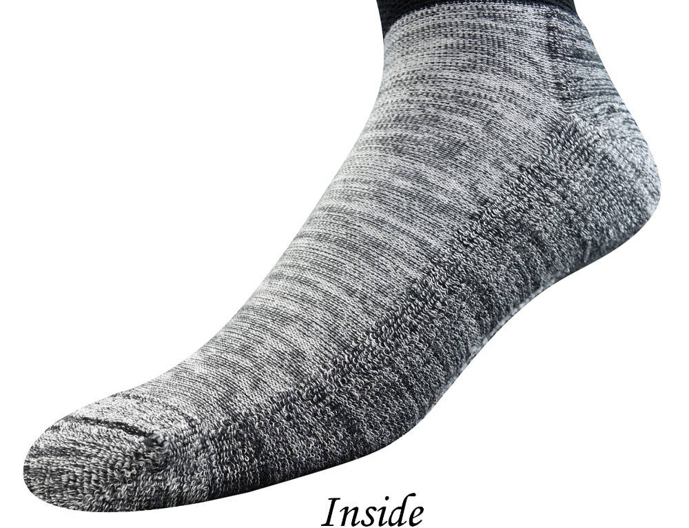 Men's Malange Grey Diabetic Ankle 4 Pairs Set