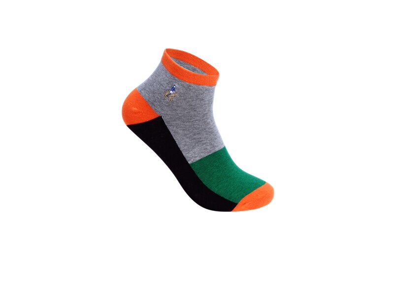 Men's Colorblock Breathable Socks 5 Pairs Set