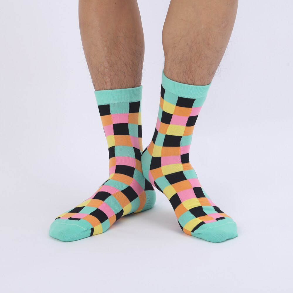 10 Pairs of Colorful Cotton Socks for Men