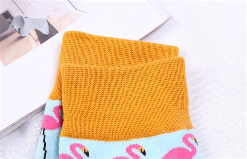 Men's Pink Flamingo Socks 5 Pairs Set