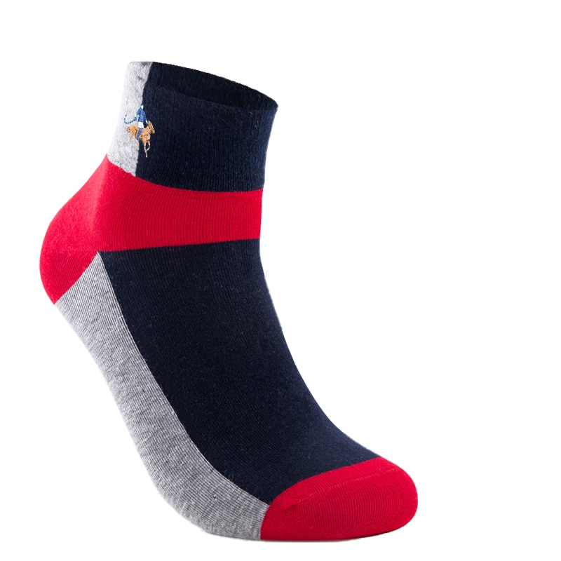 Men's Colorblock Socks 5 Pairs Set