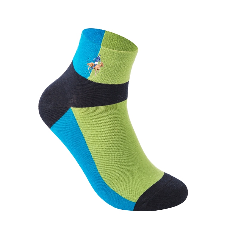 Men's Colorblock Socks 5 Pairs Set