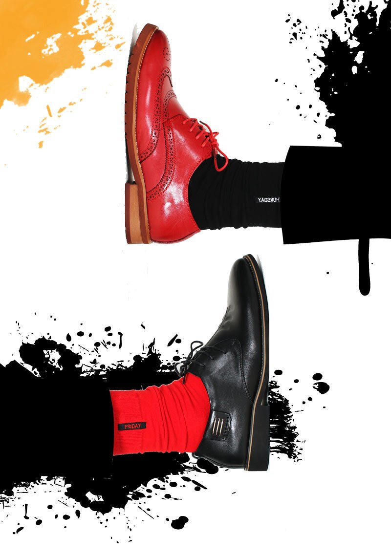 Colorful Cotton Socks for Men 7 Pairs Set