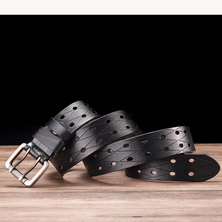 Men's Double Row Leather Belt
