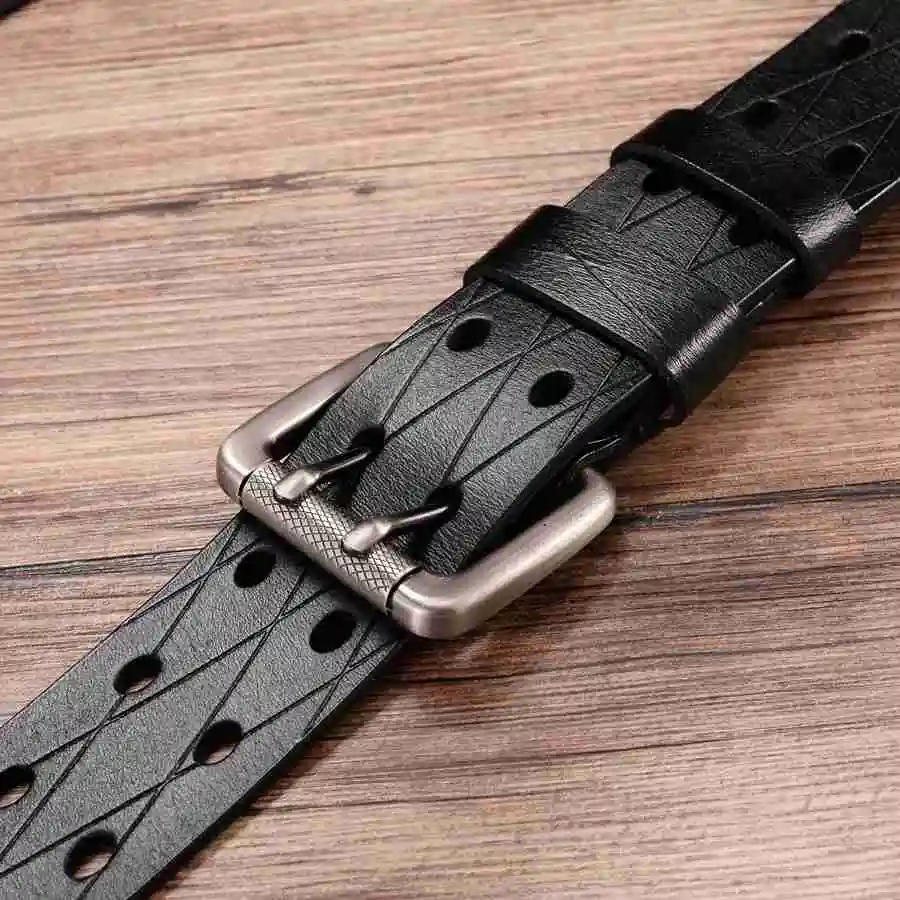 Men's Double Row Leather Belt