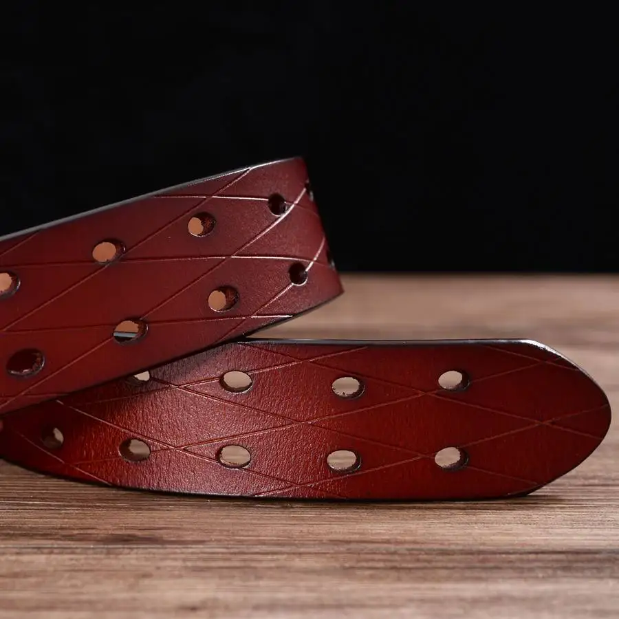 Men's Double Row Leather Belt