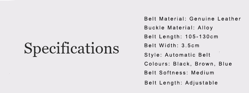 Men's Leather Automatic Belt