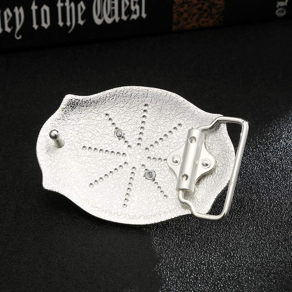 Men's Rectangle Gold Western Belt Buckle with Initial Letters