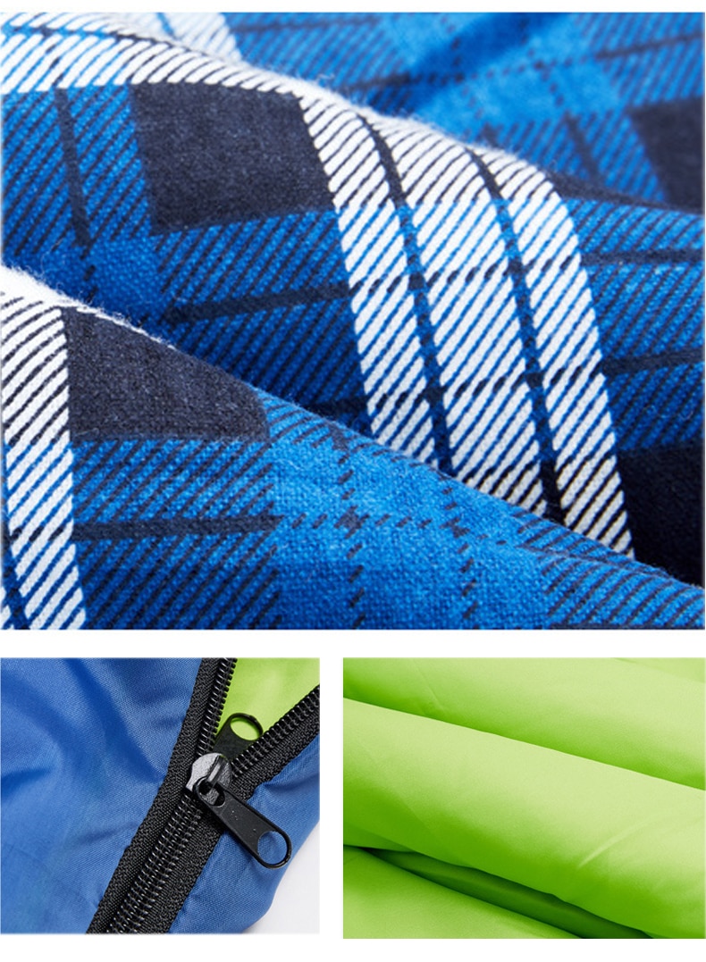 Plaid Detailed Double Sleeping Bag