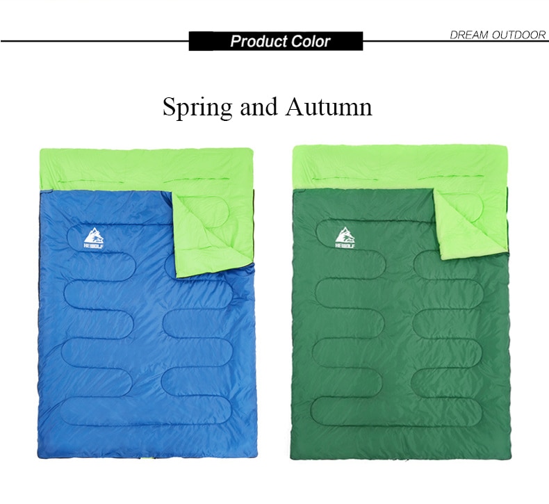 Plaid Detailed Double Sleeping Bag