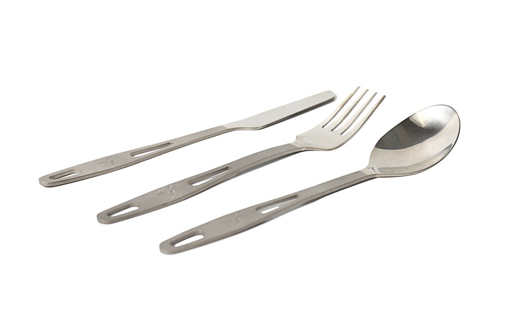 Titanium Camping Cutlery Set with Buckle