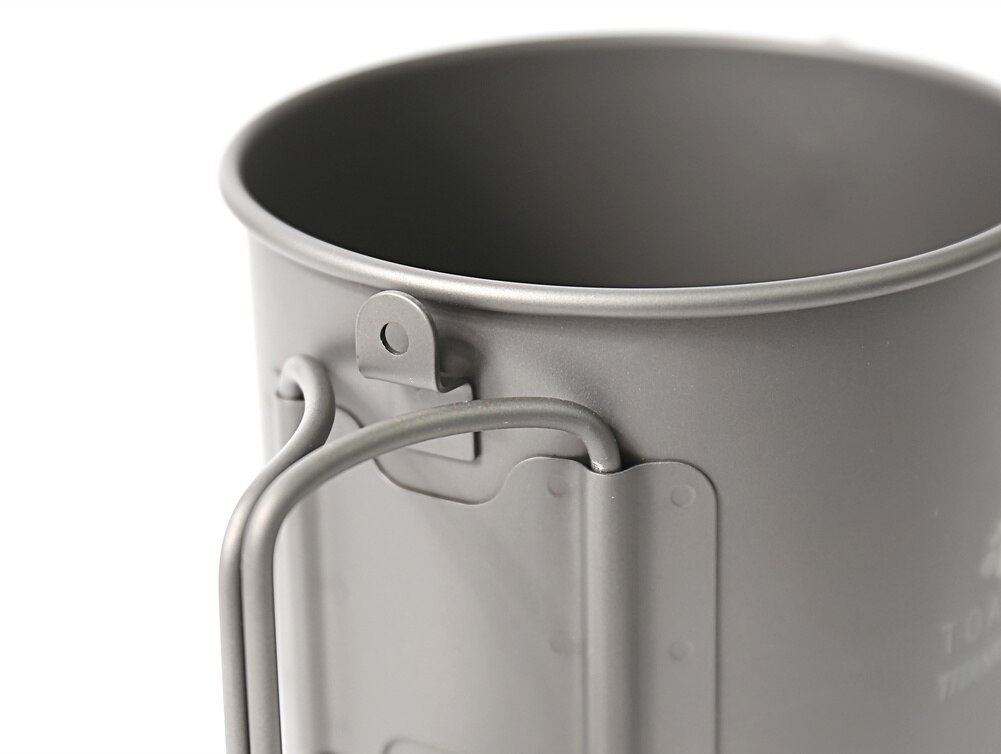 Titanium Camping Pot with Folding Handles