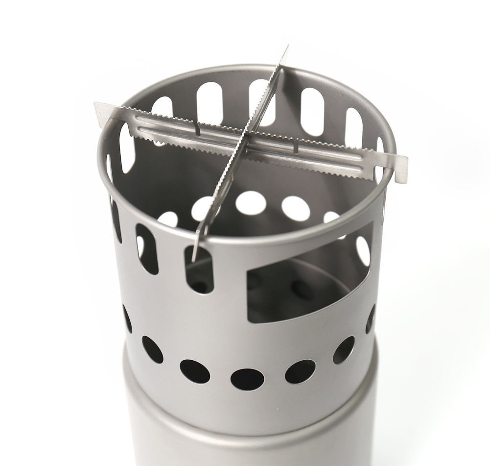 Lightweight Titanium Wood Camping Stove
