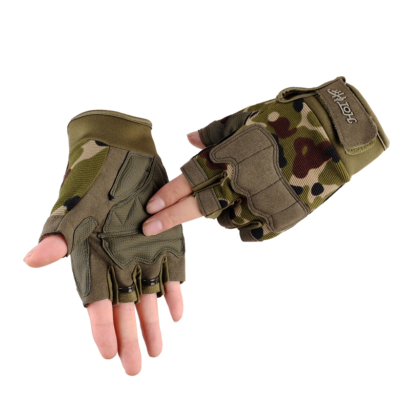 Military Style Fingerless Gloves