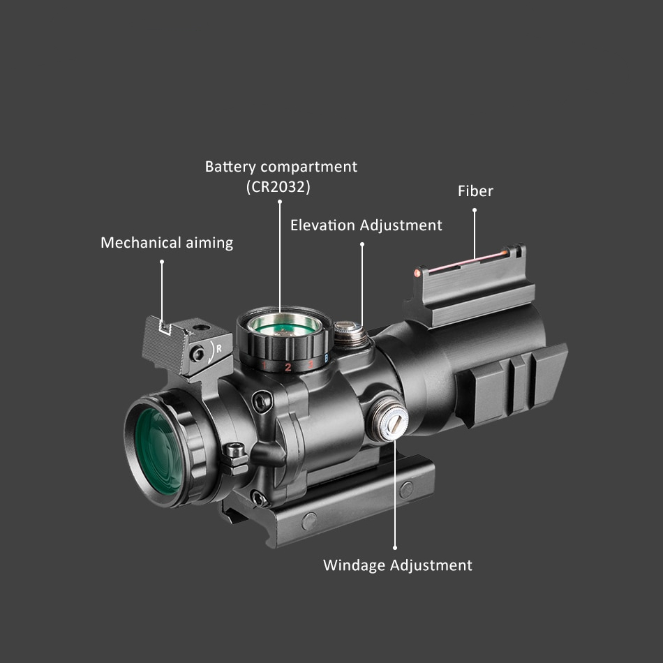 4x32 Fogproof Illuminated Adjustable Riflescope