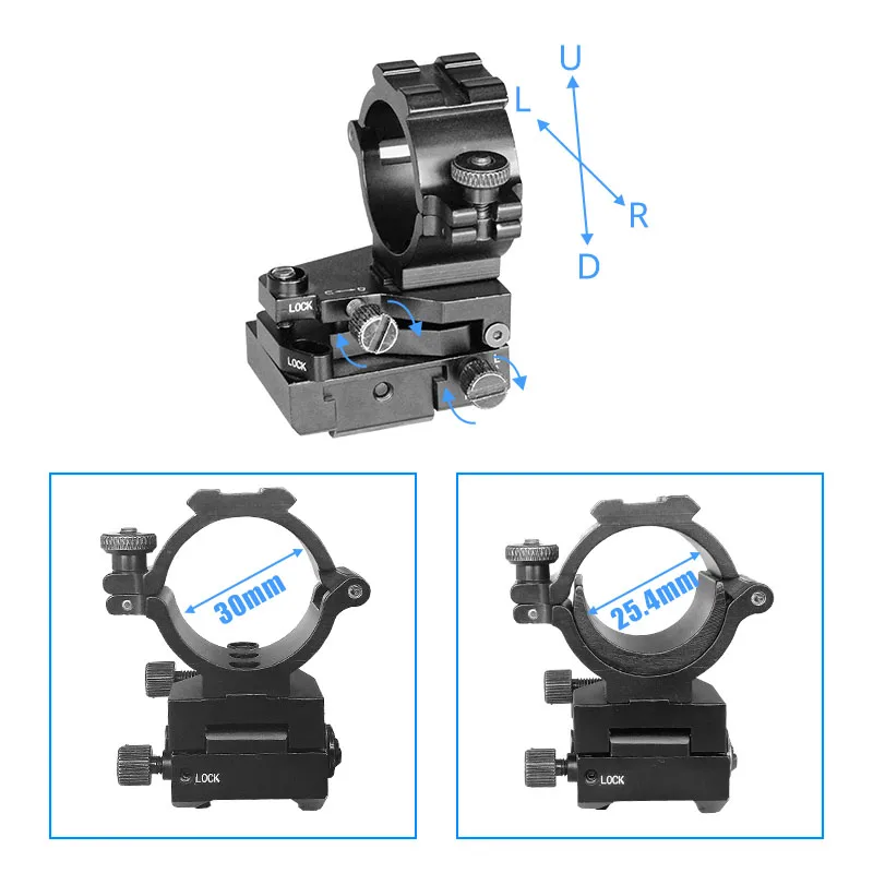Adjustable Scope Mount Ring in Black