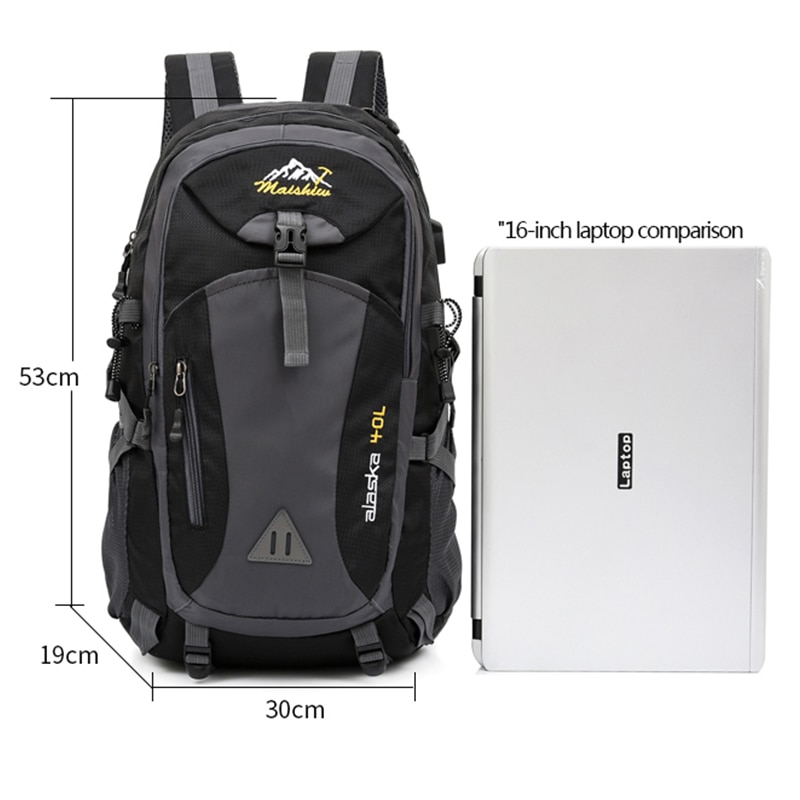 Waterproof Camping Backpack with USB Port