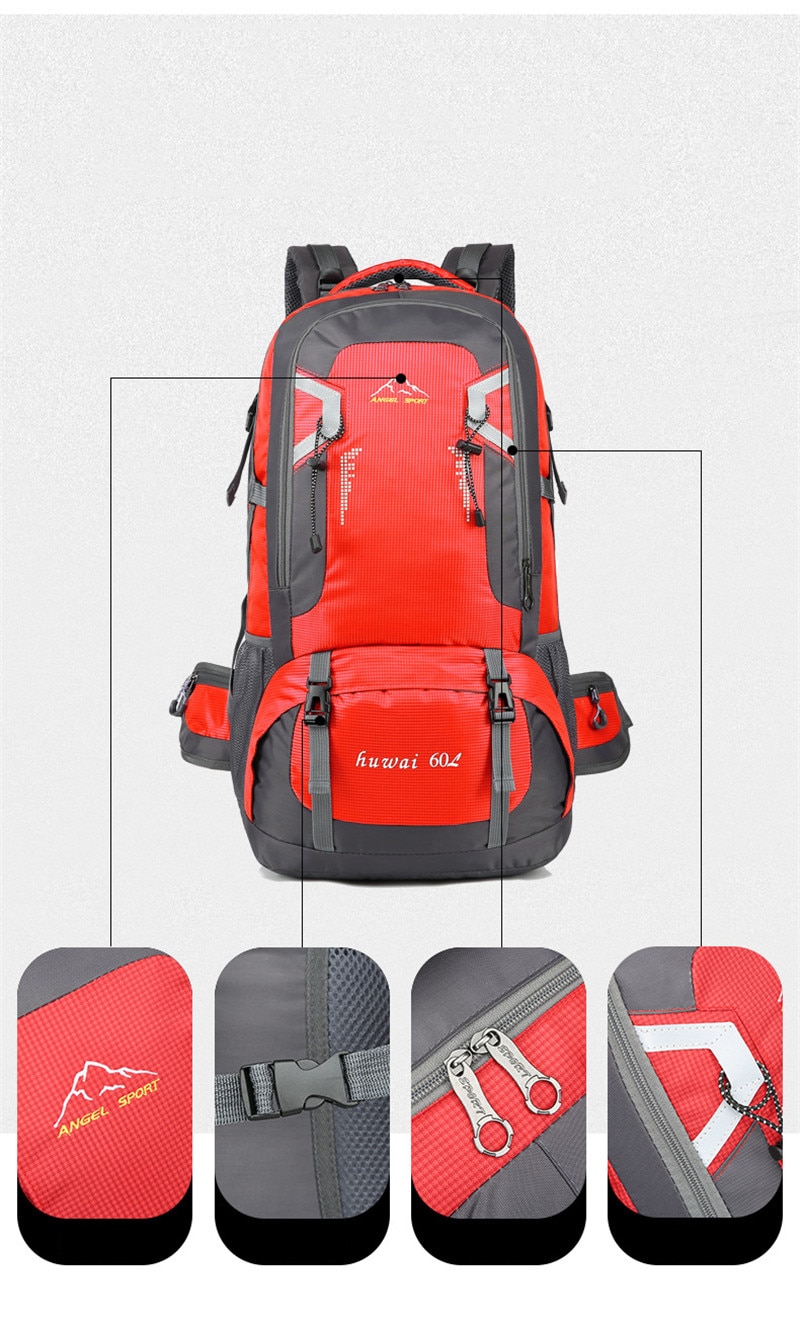 Camping Backpack with Reflective Detail