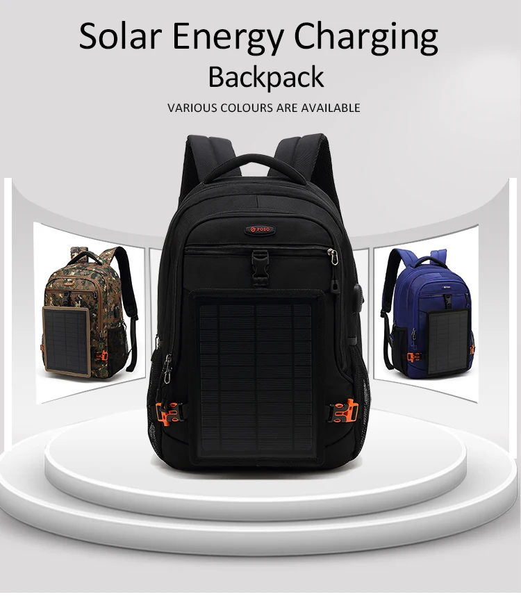 Detachable Solar Panel Backpack