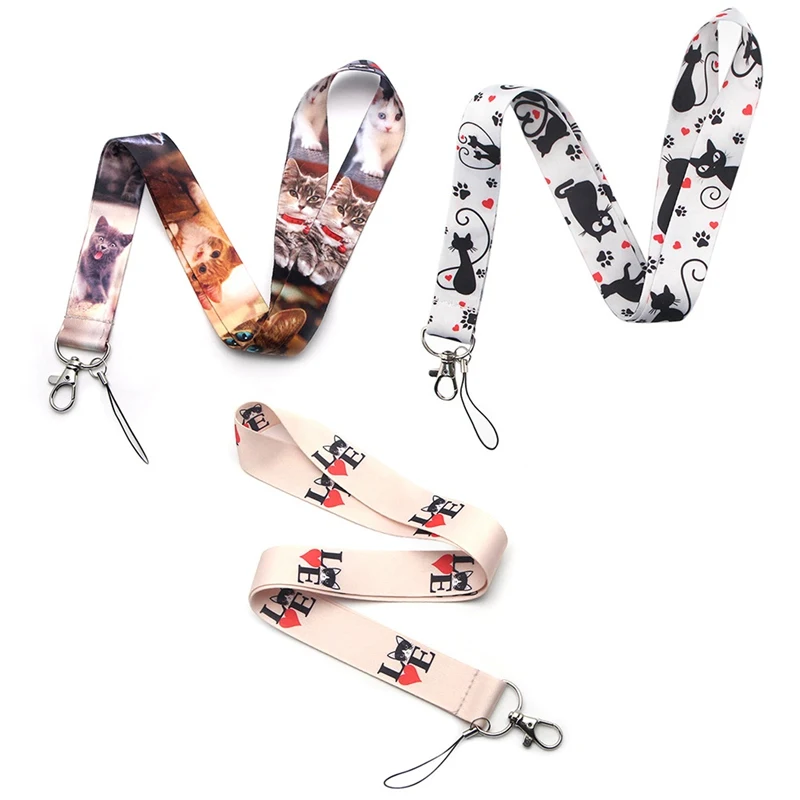 Cat Print Lanyard