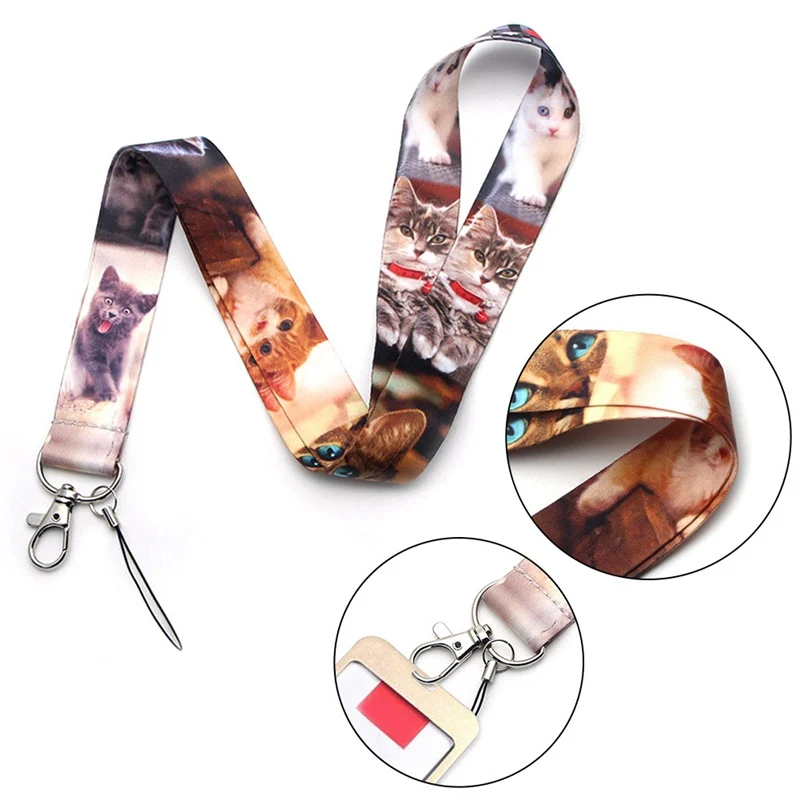 Cat Print Lanyard