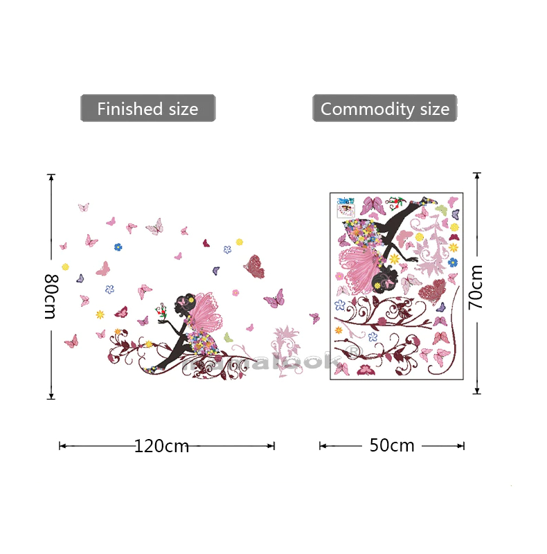 Butterfly Floral Fairy Wall Stickers