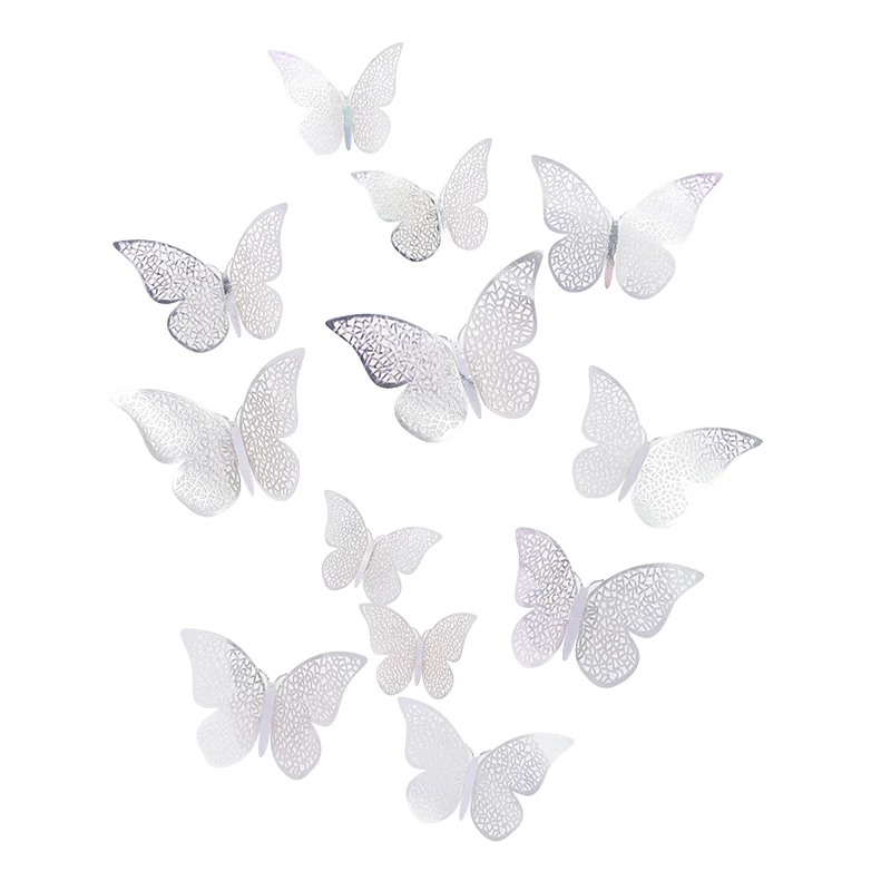 Patterned 3D Butterfly Wall Stickers Set