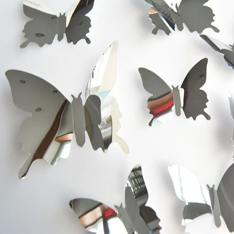 Patterned 3D Butterfly Wall Stickers Set